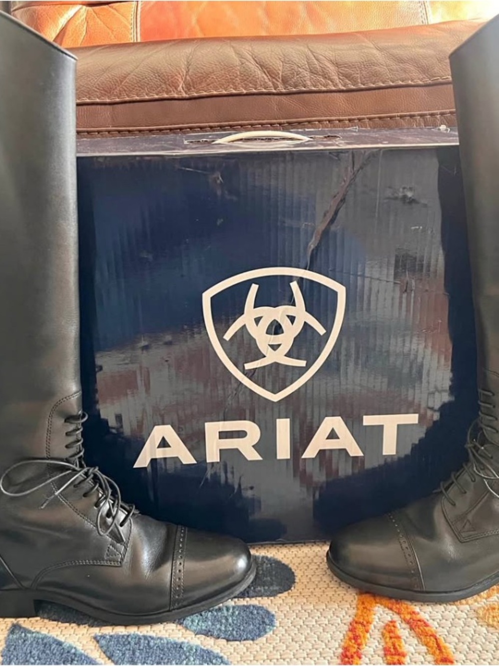 Ariat black tall boots 8 slim